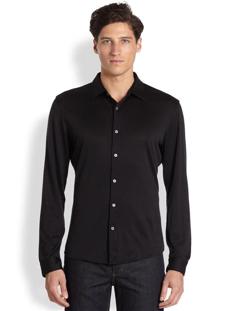 black and white michael kors shirt|Michael Kors men's white shirt.